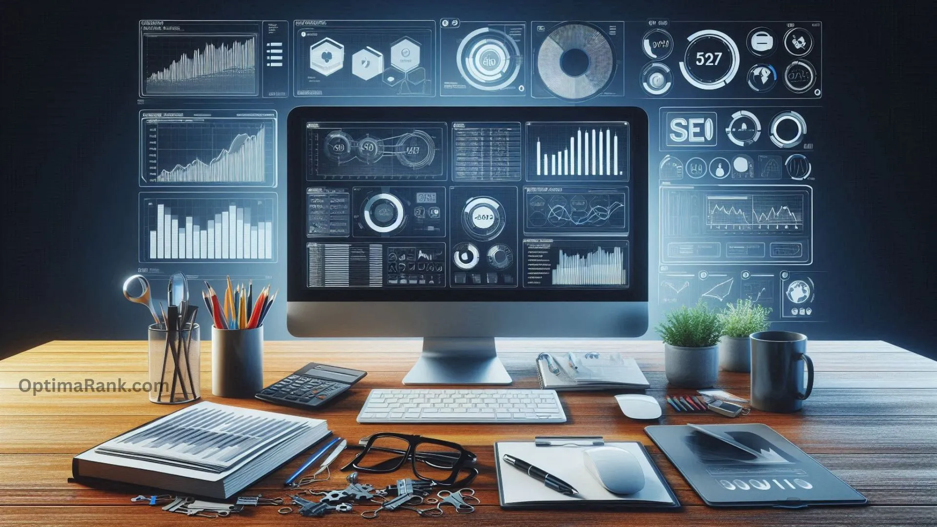 What Features Should I Look for in SEO Reporting Tools a computer on a desk